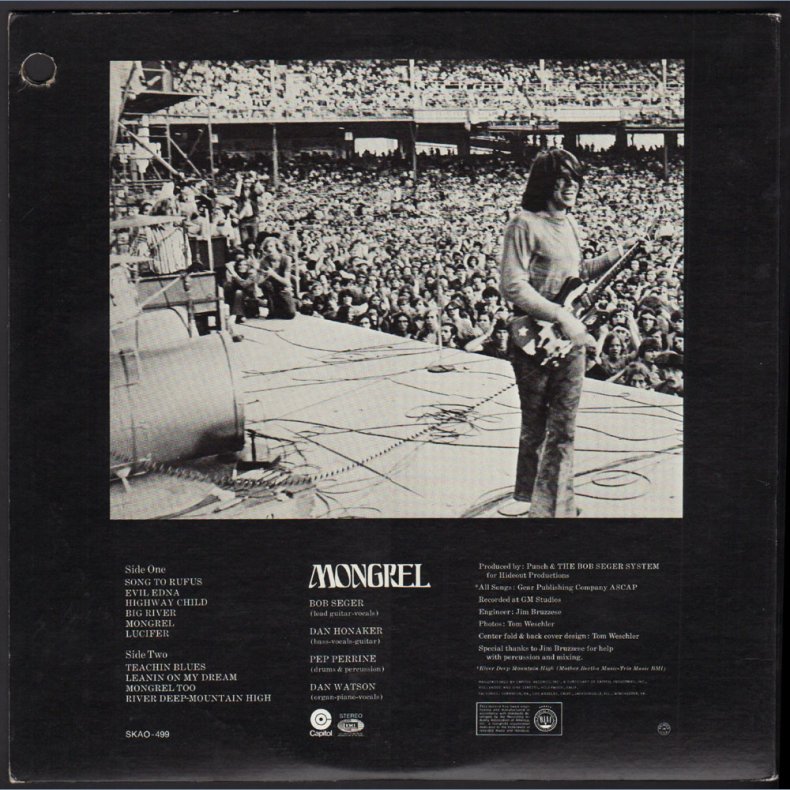 Mongrel - Original 1970 US Capitol label 10-track LP - Green Target Logo Labels