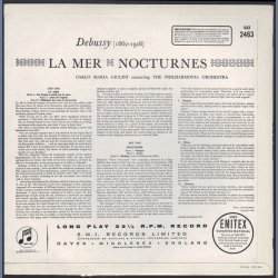 La Mer / Nocturnes - 1963 UK Columbia label 2nd Pressing LP