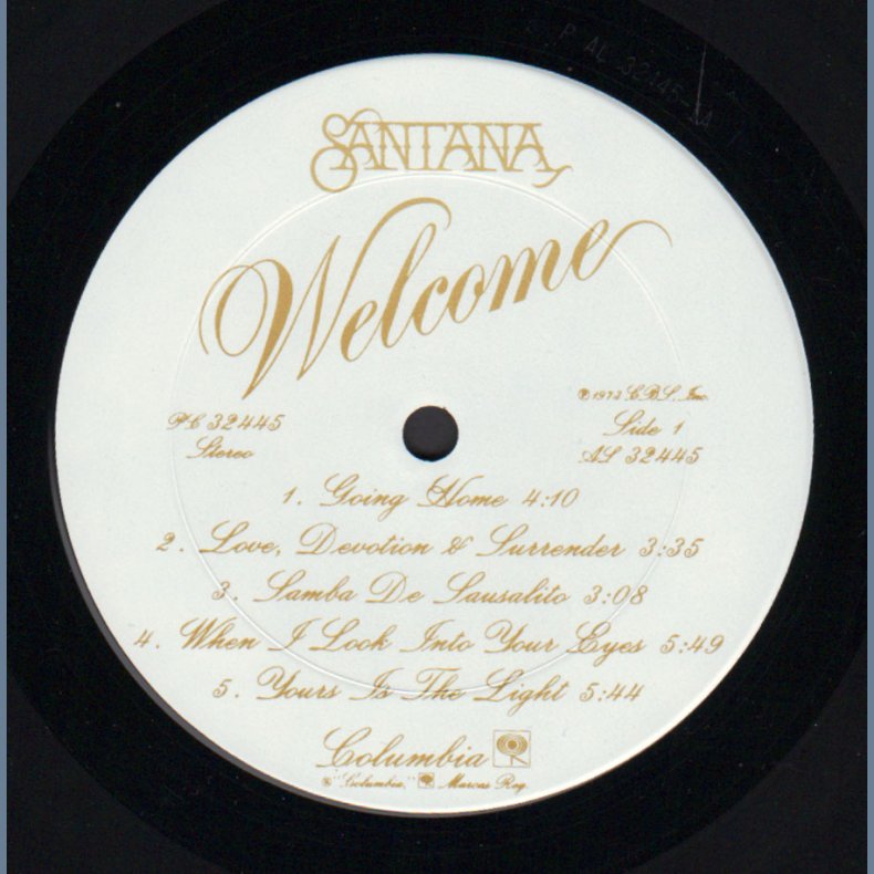 Welcome - Original 1973 US Columbia label 9-track LP