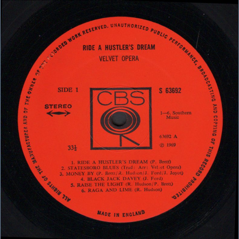 A Hustler's Dream - Original 1969 UK CBS label 11-track Stereo LP