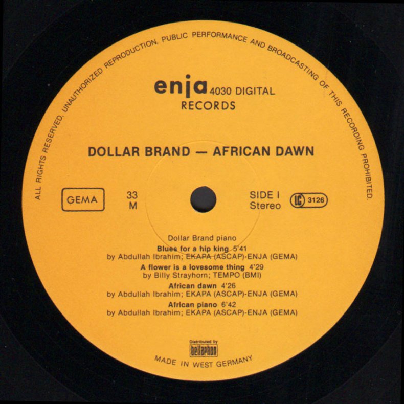 African Dawn - Original 1983 German Enja label 8-track LP