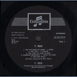 T. Rex - 1970 Danish Columbia label 15-track LP