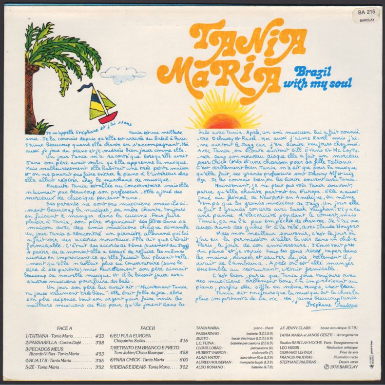 Brazel With My Soul - Original 1978 French Barclay labl 12-track LP