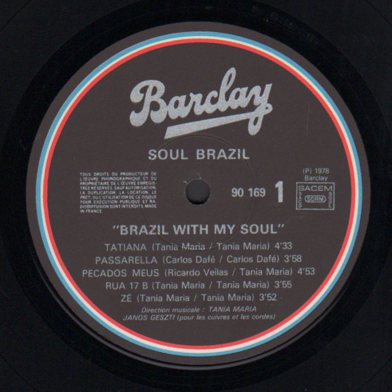Brazel With My Soul - Original 1978 French Barclay labl 12-track LP