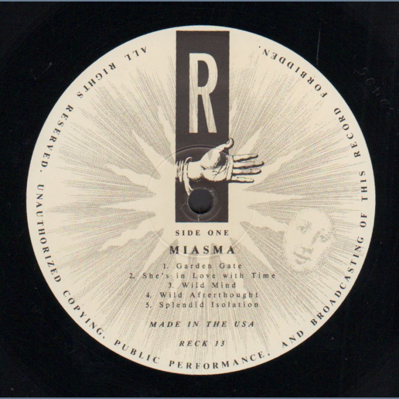 Miasma - Original 1988 US Reckless label 10-track LP