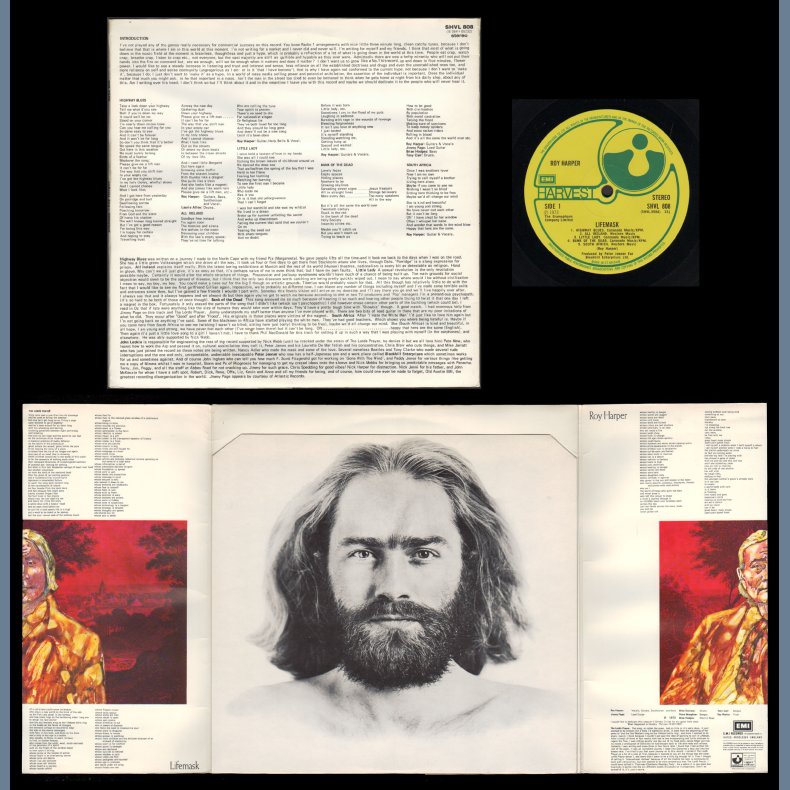 Lifemask - Original 1973 UK Harvest label 6-track LP