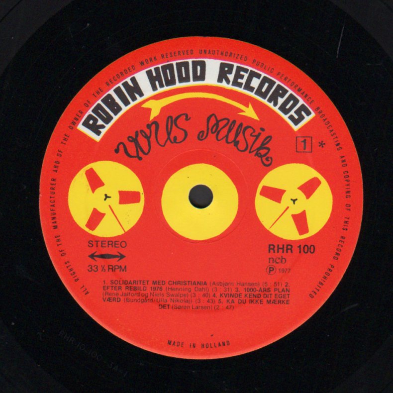 Christiania - Vores Musik - Original 1977 Dutch pressed 11-track LP