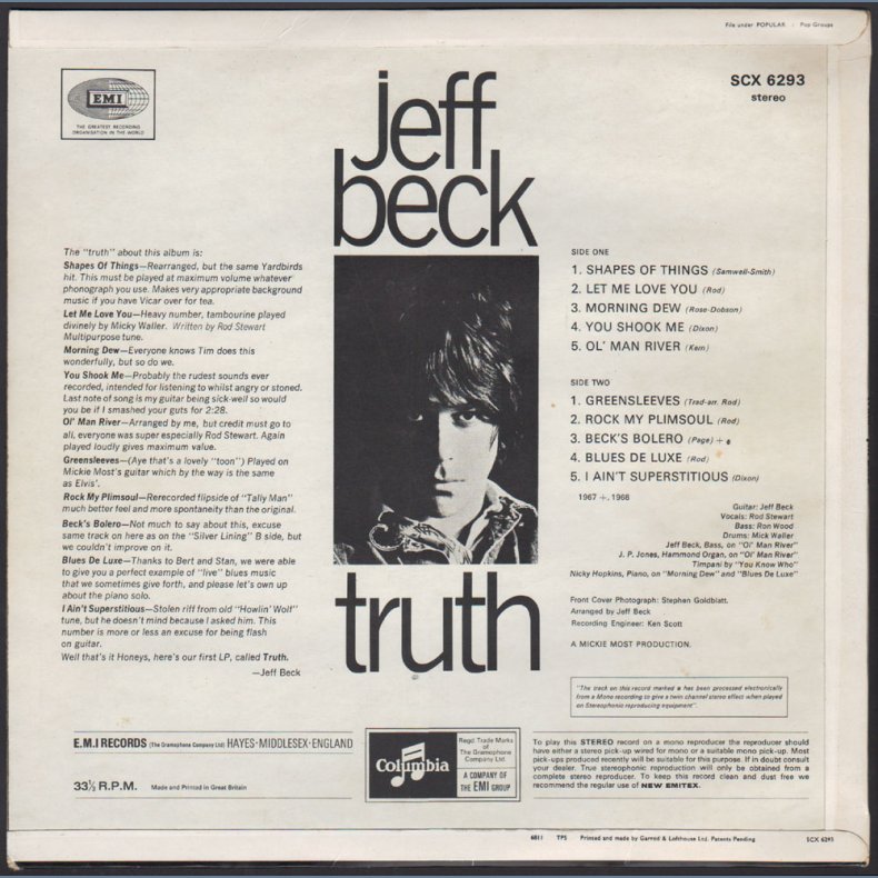 Truth - Original 1968 UK Columbia label 10-track Stereo LP