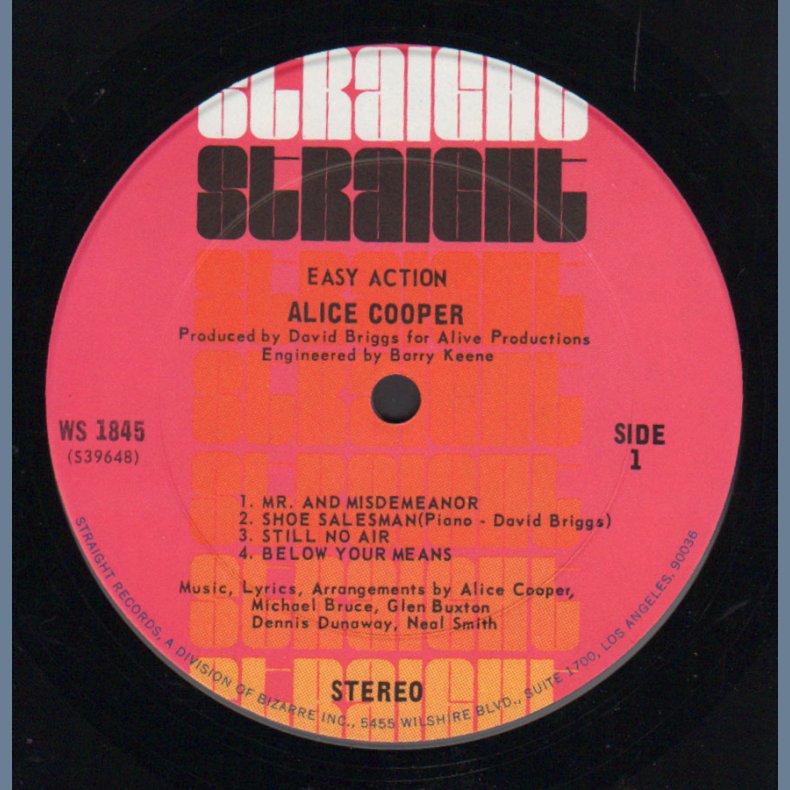 Easy Action - Original 1970 US Straight label 9-track LP - Pink labels