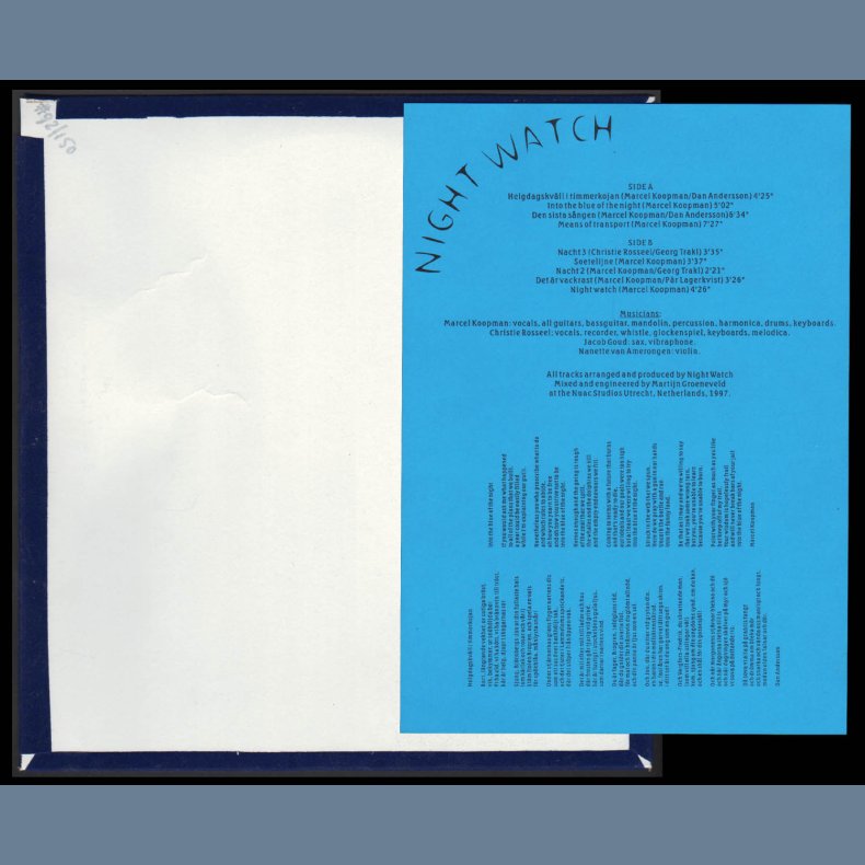 Night Watch - 1997 Orivately Pressed Limited Numbered Clear Blue Vinyl 9-track LP