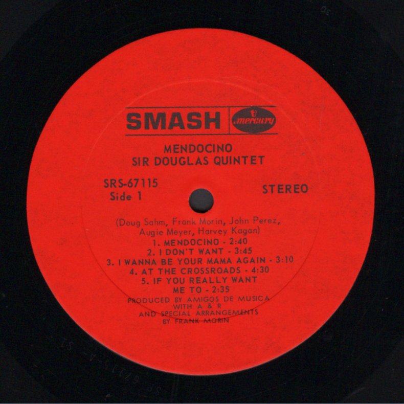 Mendocino - Original 1969 US Smash label 10-track LP - Red labels
