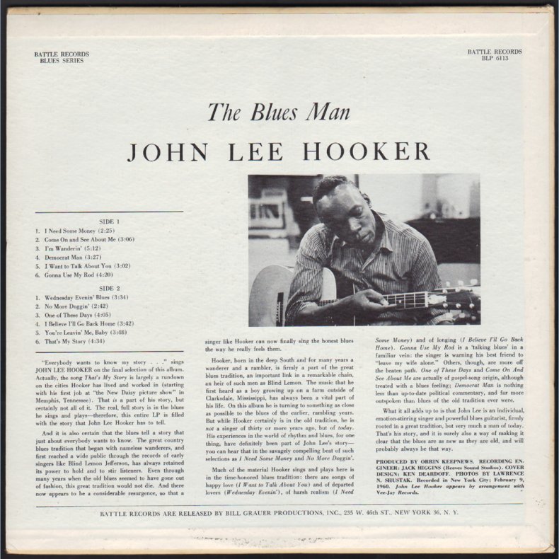 The Blues Man - 1963 US Battle label 12-track Mono LP