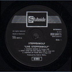 Steppenwolf Live - Original 1970 Danish Stateside label pressed 12-track Stereo LP