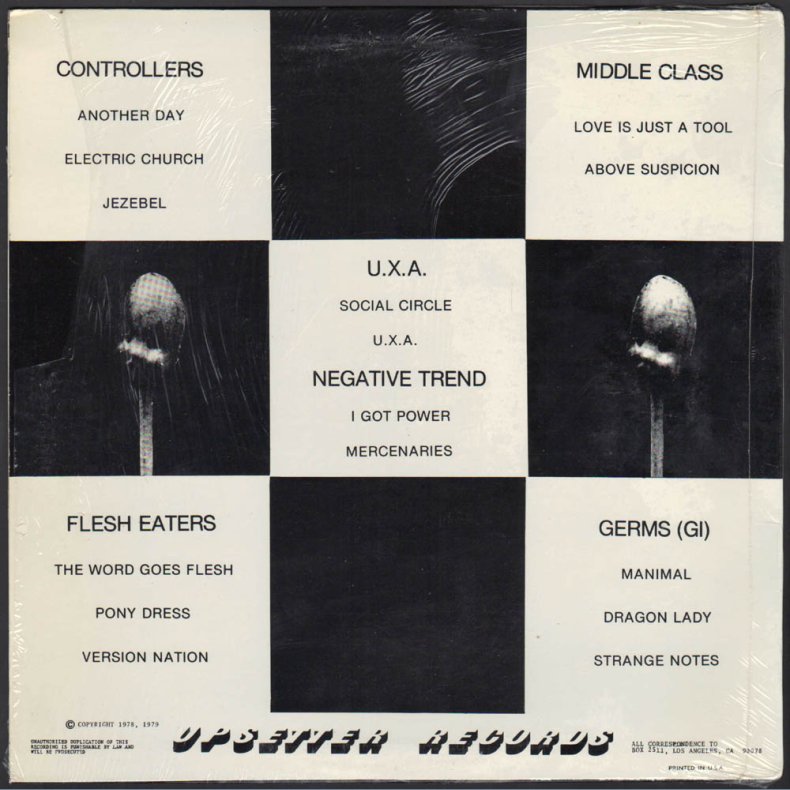 Tooth And Nail - 1989 US Upsetter label 2nd Pressing 15-track LP