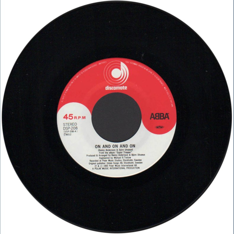 On And On And On b/w The Piper - Original 1980 Japan Discomate label 2-track 7" Single