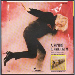 Rapture b/w Walk Like Me -  Original 1981 Swedish Chrysalis label 2-track 7" Single