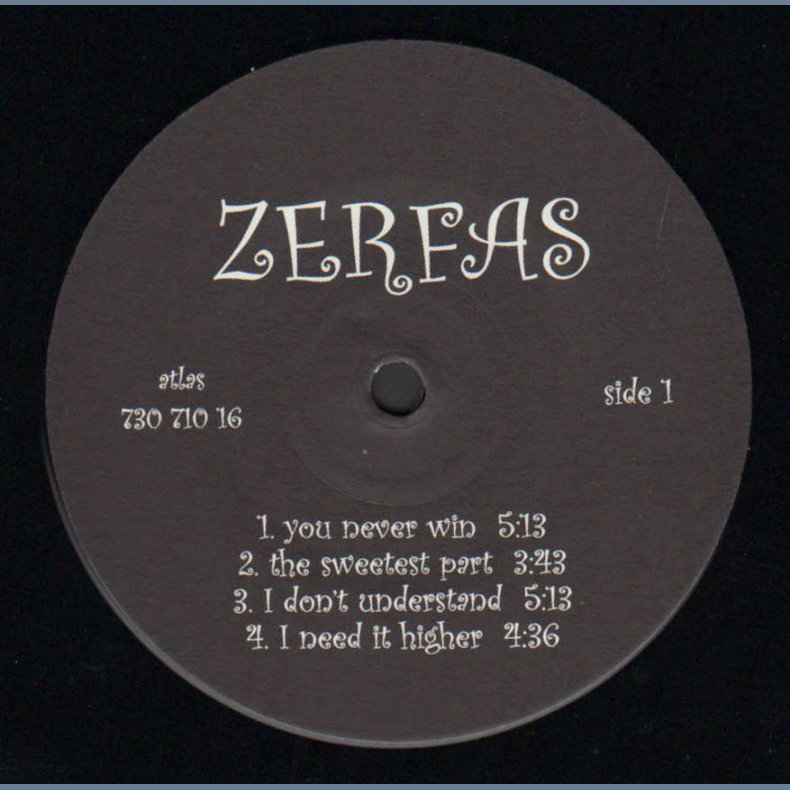 Zerfas - 1994 European Atlas label 7-track LP Reissue