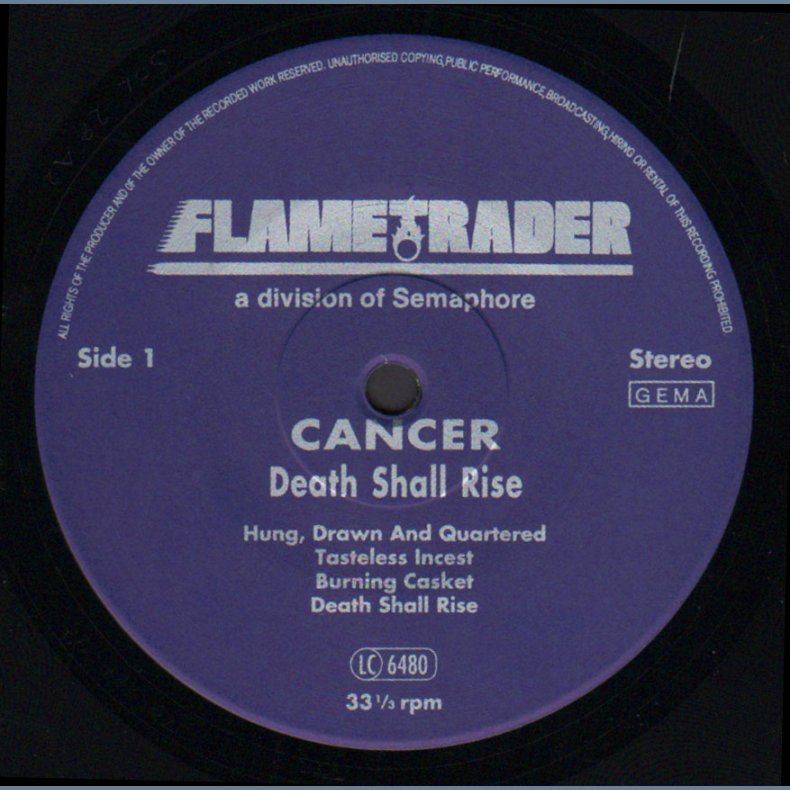 Death Shall Rise - Original 1991 German Flametrader 8-track LP