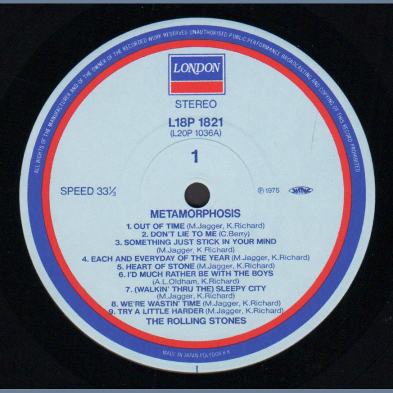 Metamorphosis - 1988 Japan London label 16-track LP Reissue