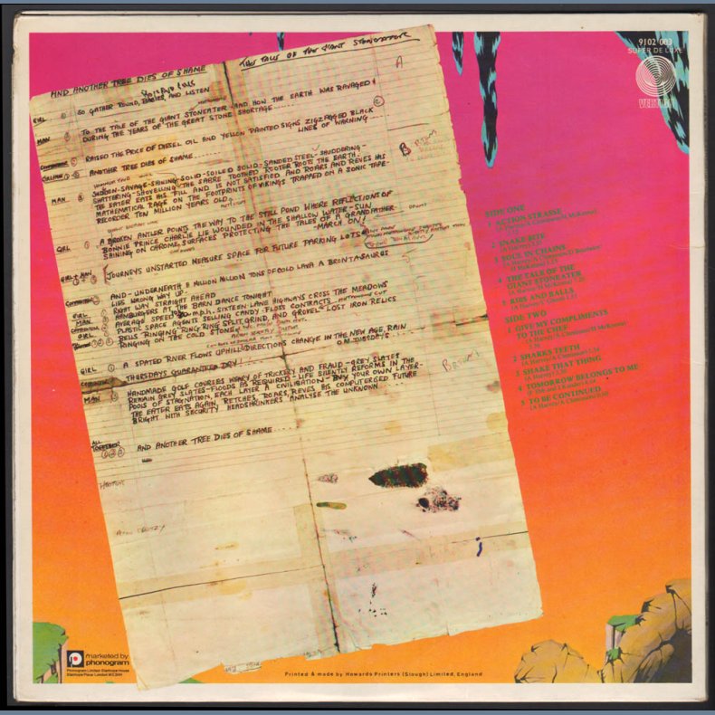 Tomorrow Belongs To Me - Original 1975 UK Vertigo label 1st Issue 10-track LP