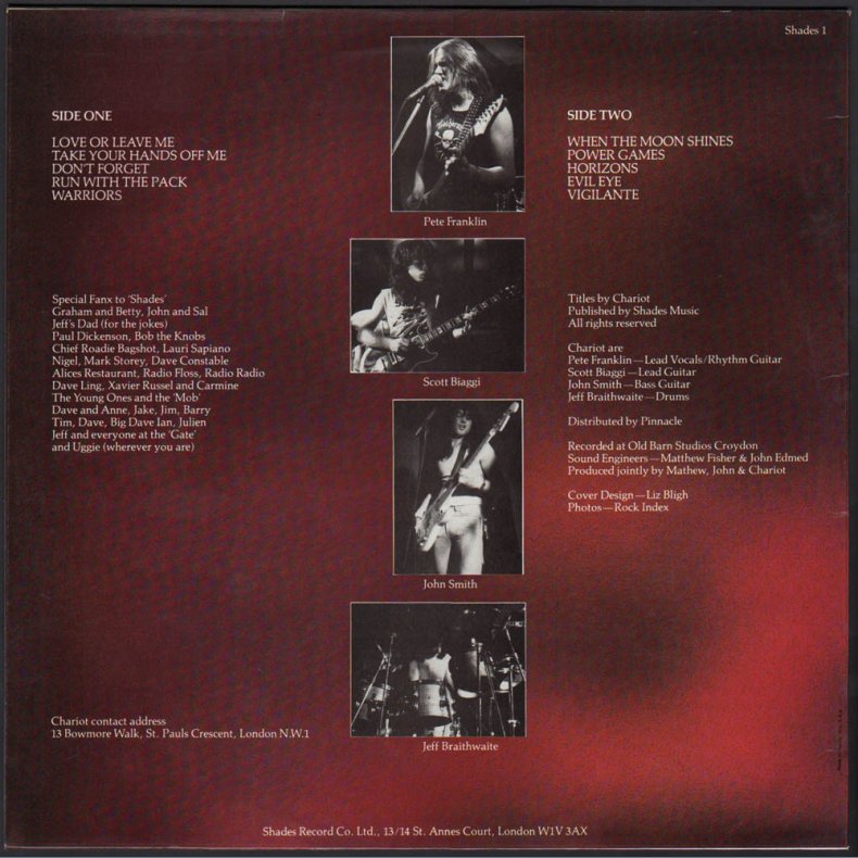 The Warrior - Original 1984 UK Shades label 10-track LP