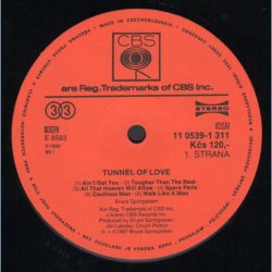 Tunnel Of Love - 1987 Czech Supraphon label 12-track LP
