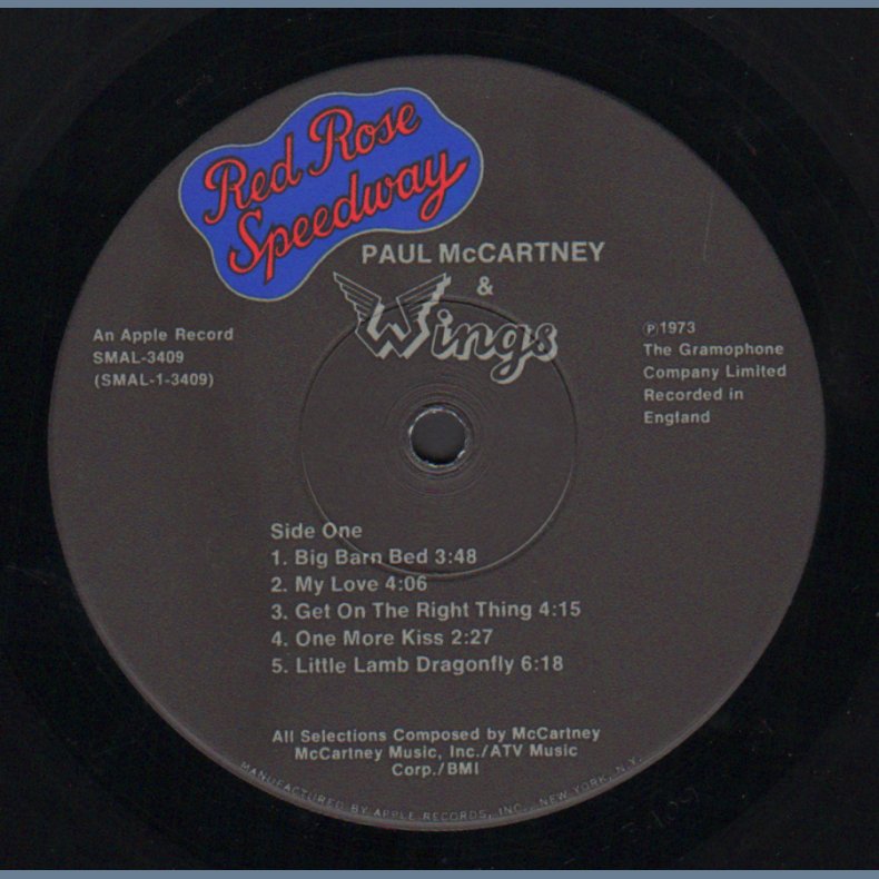 Red Rose Speedway - Original 1973 US Apple label 9-track Vinyl LP