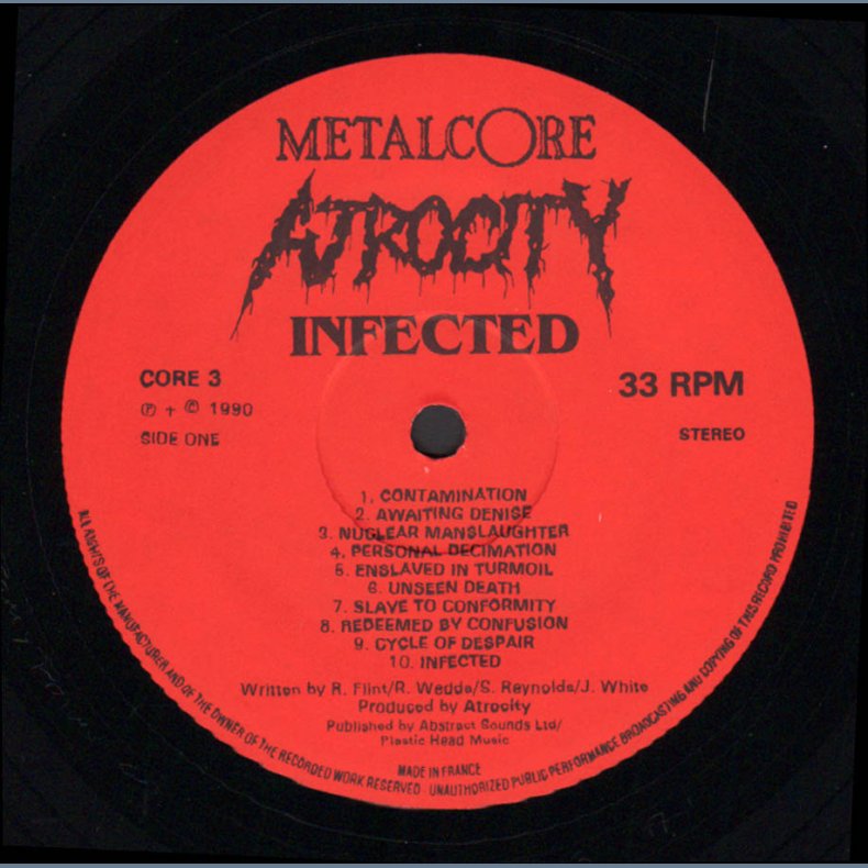 Infected - Original 1990 UK Metalcore label 19-track LP