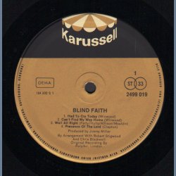 Blind Faith - 1972 German Karussell 'Gold Series' label 6-track LP