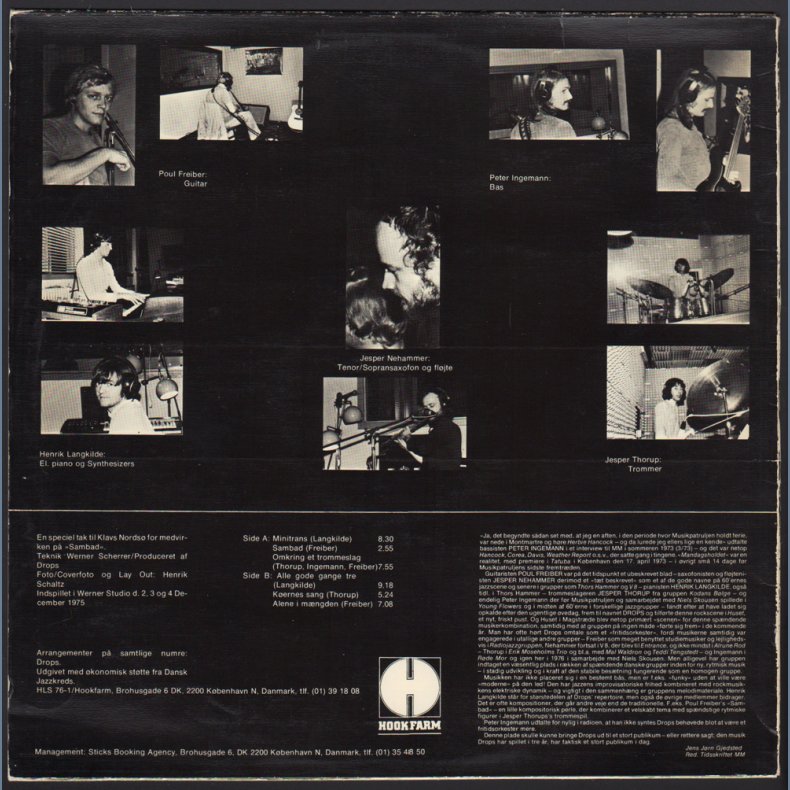 Drops - 1976 Danish Hookfarm label 6-track LP