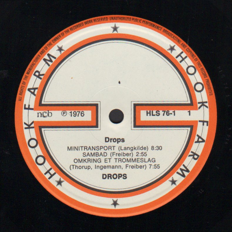 Drops - 1976 Danish Hookfarm label 6-track LP