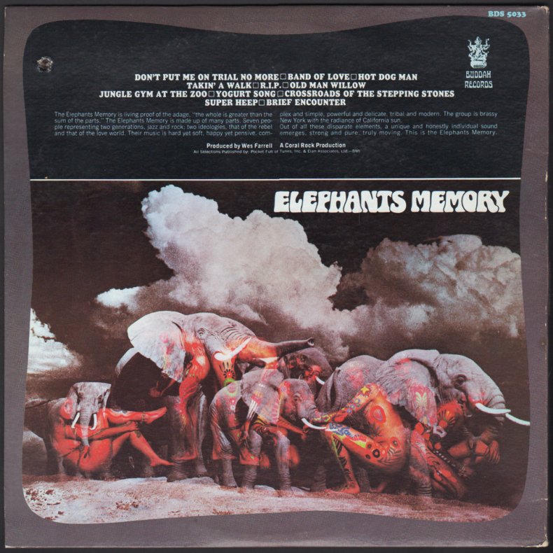 Elephant's Memory - Original 1969 US Buddha label 11-track LP