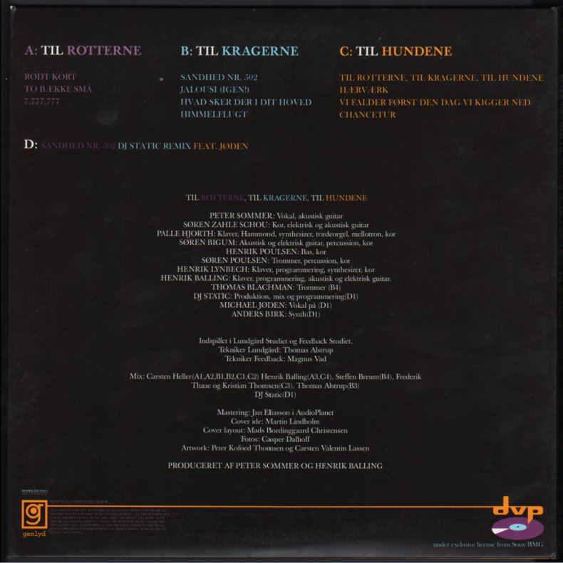 Til Rotterne, Til Kragerne, Til Hundene - 2008 Danish Vinyl Production label 12-track 2LP Set