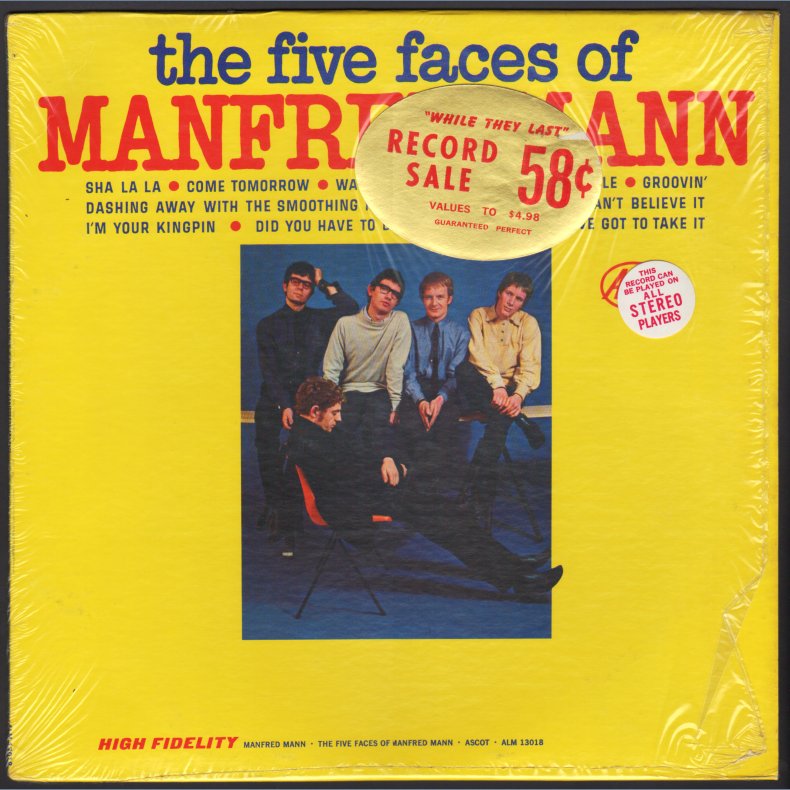 The Five Faces Of Manfred Mann - Original 1964 US Ascot label 12-track Mono LP