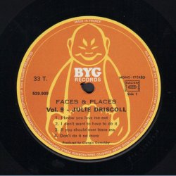 Faces And Places Vol. 9 - Original 1972 French Byg label 8-track Vinyl LP