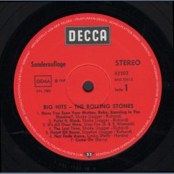 Big Hits (High Tide And Green Grass) - 1973 German Decca/S*R label 14-track 'Club Sonderauflage' LP