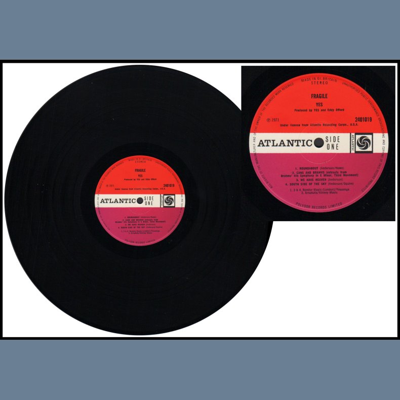 Fragile - Original 1971 UK Atlantic label 1st Issue 9-track LP