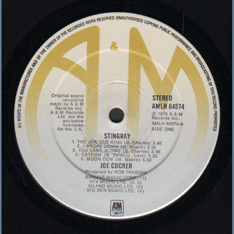 Stingray - Original 1976 UKK A&M label 10-track LP