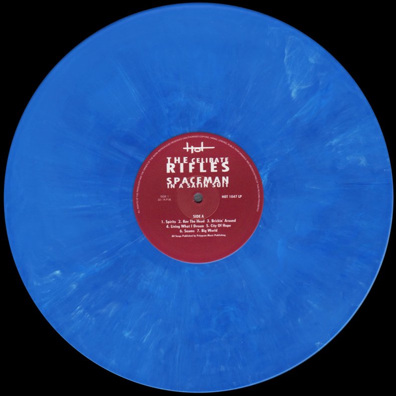 Spaceman In A Satin Suit - Original 1994 UK pressed Hot label Blue Marbled Vinyl 14-track LP