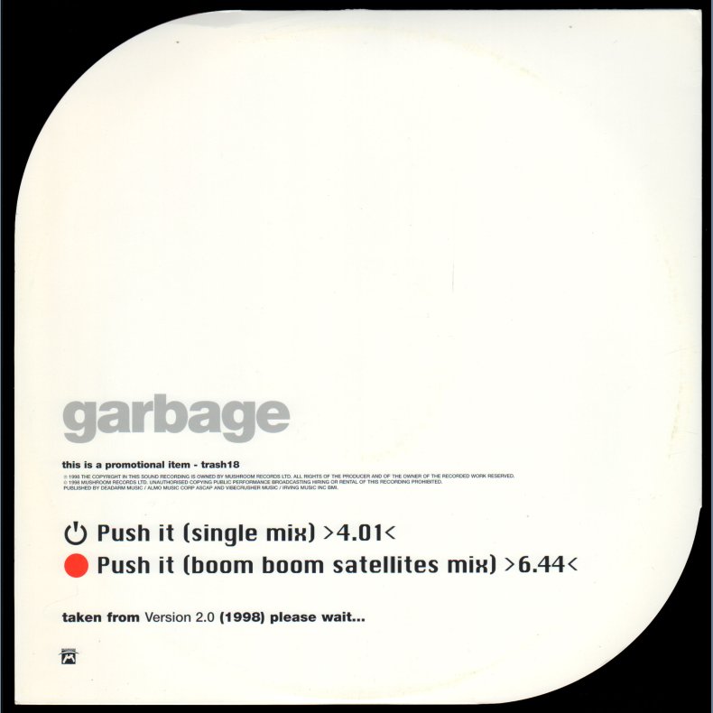 Push It - 1998 UK Mushroom label 2-track promotional issue 12" single