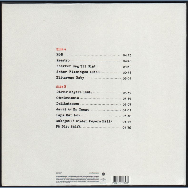 Maestro - 2005 Vertigo label 12-track LP - Autographed