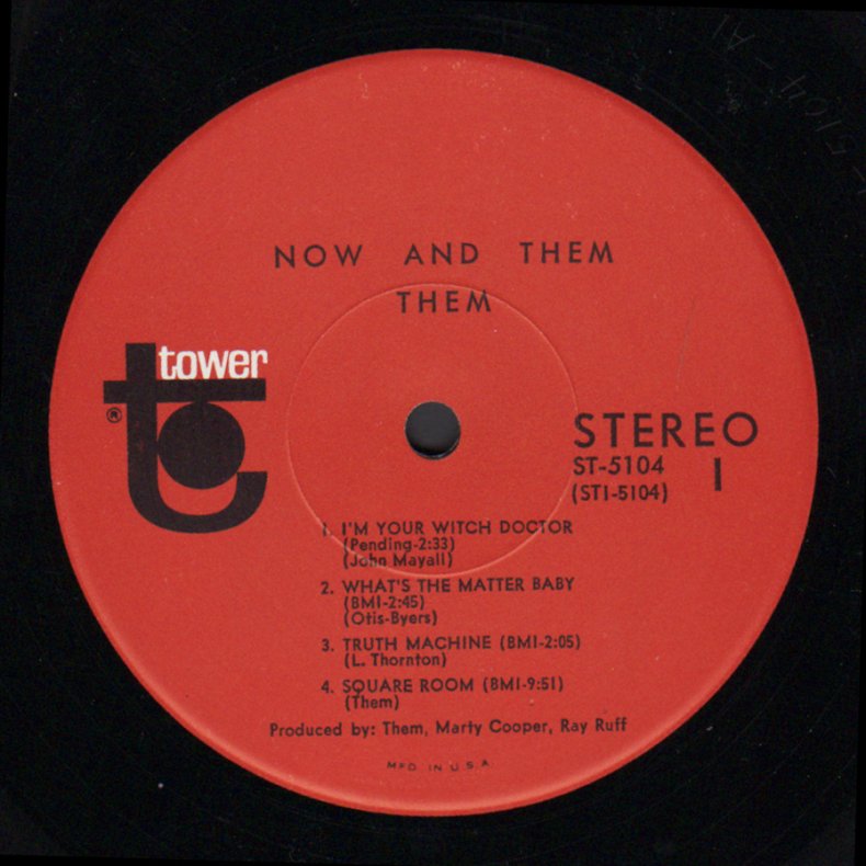 Now And Them - Original 1967 US Tower label 12-track Stereo LP 