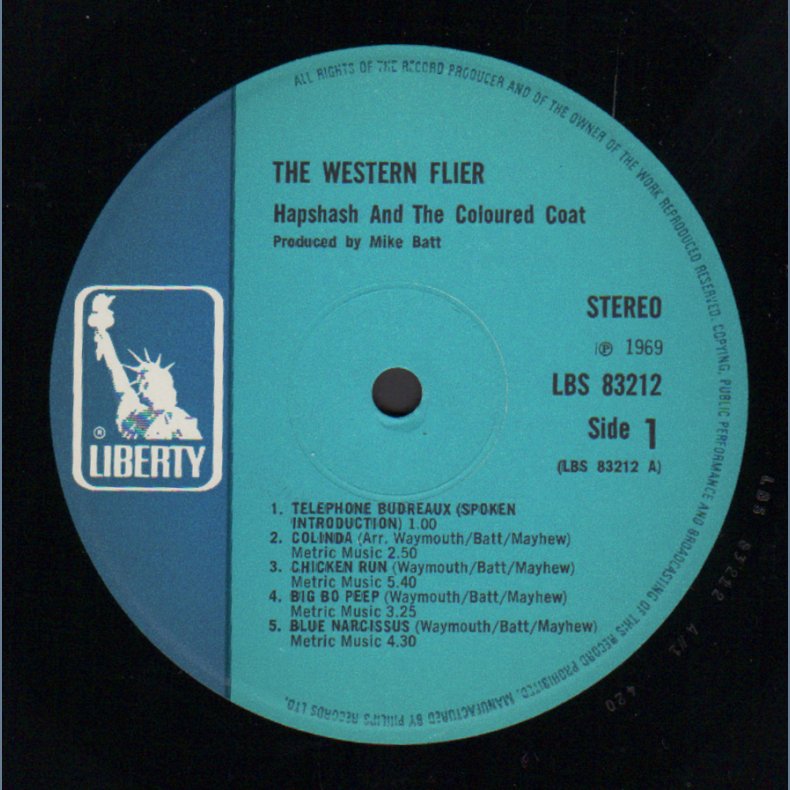 Western Flier - Original 1969 UK Liberty label 10-track LP - Light and Dark Blue Company Labels