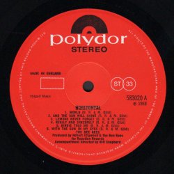 Horizontal - Original 1968 UK Polydor label 12-track Stereo LP