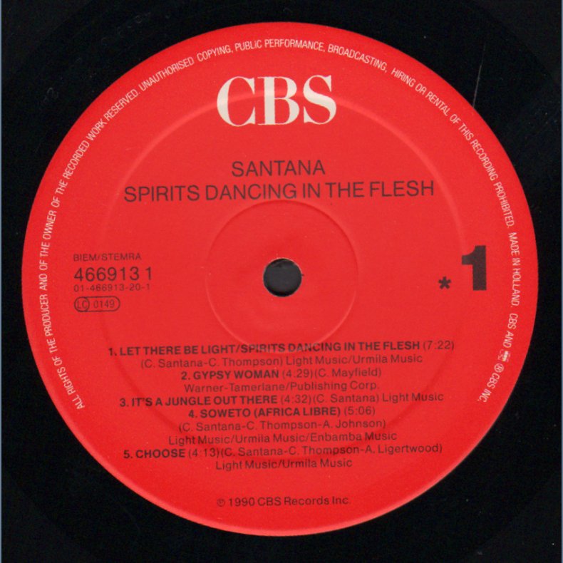 Spirits Dancing In The Flesh - Original 1990 Dutch pressed CBS label 