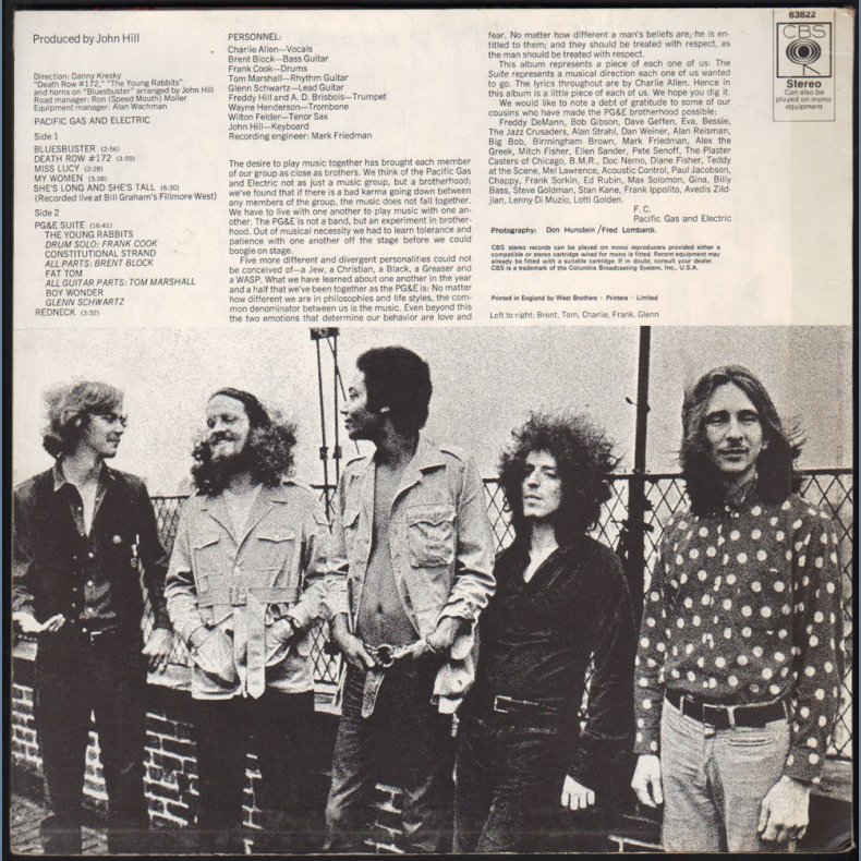 Pacific Gas And Electric - Original 1969 UK CBS label 7-track Stereo LP