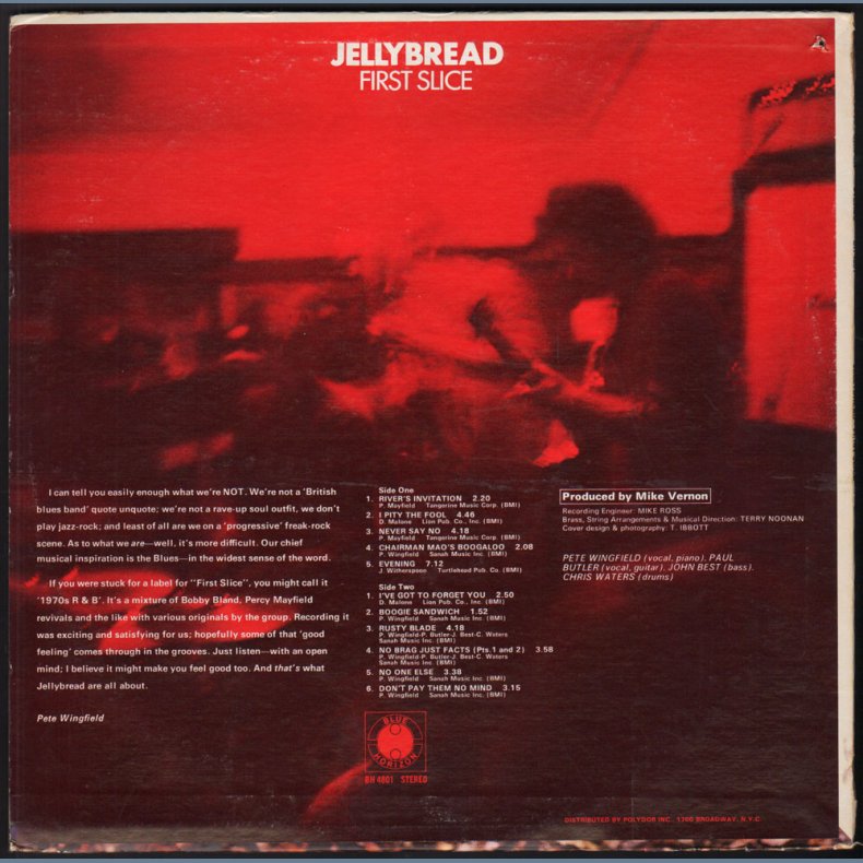 First Slice - Original 1969 US Blue Horizon label 11-track Stereo LP