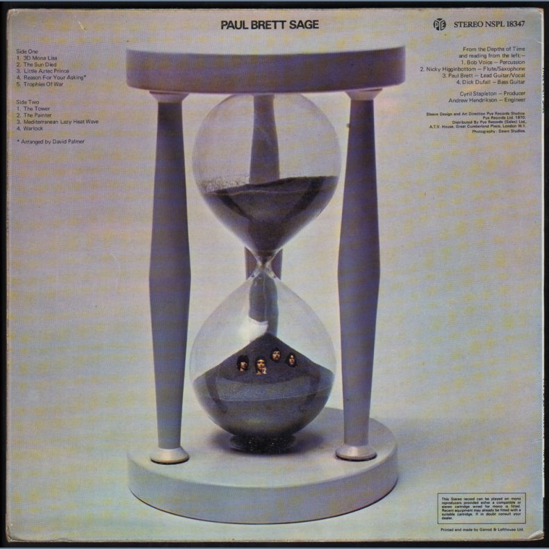 Paul Brett Sage - Original 1970 UK Dawn label 13-track LP