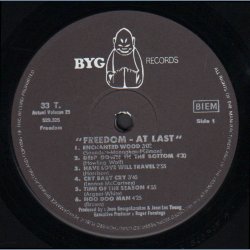 Freedom At Last - Original 1969 French BYG Actuel series 12-track LP