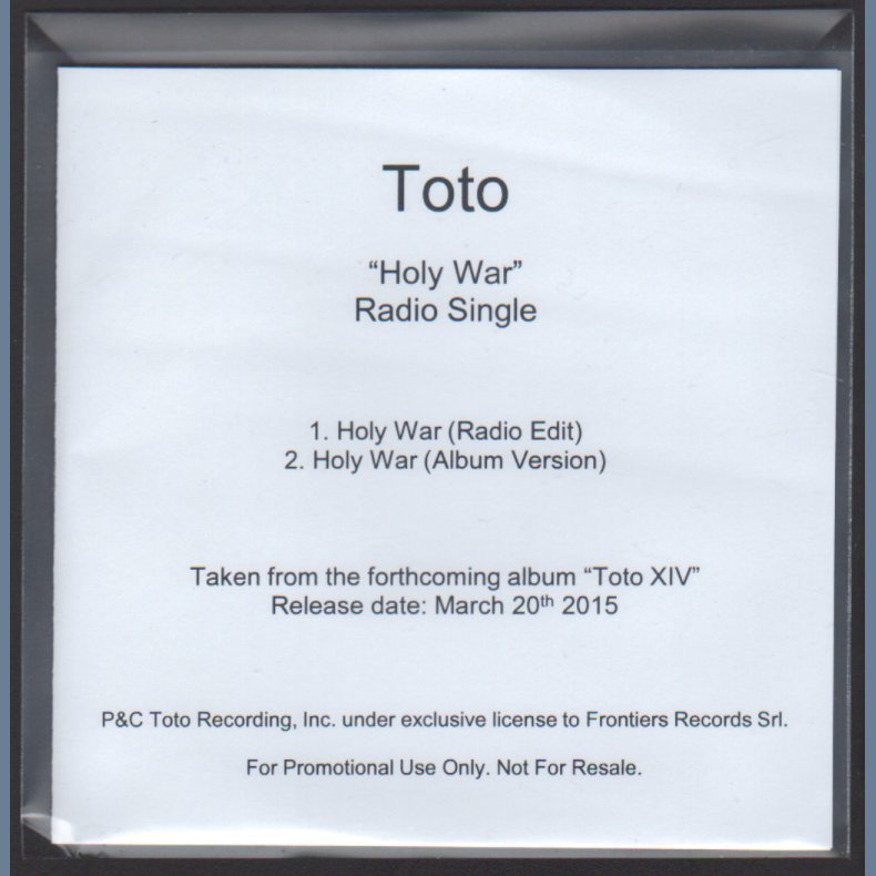 Holy War - Authentic 2015 European Frontiers label 1-track Promotional Issue CD Acetate